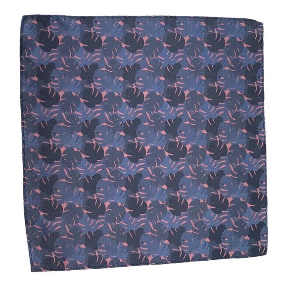 DWYANE WADE Blue/Purple Geometric Pocket Square Silk 12”/12" EC - Picture 2 of 3